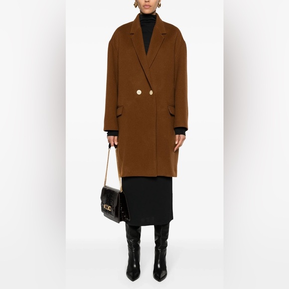 ISABEL MARANT Efegozi Double Breasted Wool Cashmere Coat 40